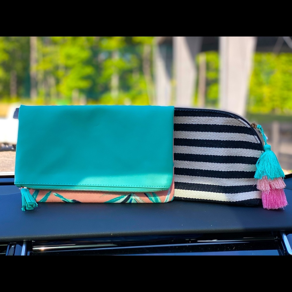 NWOT Rachel Pally Clutch and Burlap Tassel Bag